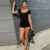 Womens Sexy O-Neck short Sleeve Bodycon Bodysuit 2023 Club party Backless Jumpsuit Fashion Casual Solid Streetwear Bodysuit
