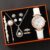 10pcs Women’s Watch Set Fashion Casual Round WOMEN’S Quartz Watch Fashion Hairpin Earrings Necklace Ring Watch Set