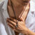 Adjustable Long Rope Chain with Circle Ring Pendant Necklace Men Vintage Jewelry on the Neck Accessories 2023 Fashion Male Gifts