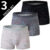 3 Pieces Men Boxers Sports Underwear Underpants Shorts 2XL 3XL 4XL Simple Line Breathable Fashion Sports Fitness