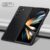 Carbon Fiber PU Leather Phone Case for Samsung Galaxy Z Fold 6 5 4 3 Fold6 Fold5 Fold4 Fold3 5G Hard Plastic Shockproof Cover
