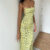 Dulzura Lace Up Halter Floral Long Dress For Women Backless Bodycon Midi Dress Sexy Party Club Outfit Streetwear Sundress Summer
