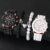 4pcs Fashionable, Minimalist, and Versatile Men AND WOMEN’S Couple Watch Pairing with Love Bead Bracelet Set
