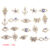 20pcs/lot Gold Color Multi-style Rhinestones Crystal Eyes Charms Pendant DIY Bracelet Necklace for Jewelry Accessories