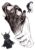 Waterproof Temporary Tattoo Sticker Black Demon Hand Shake Hands Flash Tatoo Fake Tatto Arm Leg Body Art for Women Men