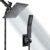 Black stainless steel handheld shower head rainfall top shower head decorative combination, 8-inch top spray booster nozzle
