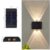 4LED Beads Up and Down Light Solar Powered Waterproof Wall Light for Courtyard Garden Carport