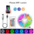 USB LED Strip Light 16LED/Meter Bluetooth RGB Lights Flexible TV Backlight Lamp 5050 5V LED Tape Diode Phone APP 1-30m For Room