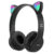 Flash Light Cute Cat Ears Wireless Headphone with Mic Control LED Kid Girl Stereo Music Helmet Phone Bluetooth Headset Gift