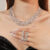 3pcs Women’s Jewelry Set Rhinestone Earrings Necklace New Wedding Party Luxury Fashion Accessories