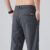 Summer Thin Ice Silk Slim Casual Pants Male Stretch Straight Fashionable Casual Cropped Pants Men’s Classic Jogging Sweatpants