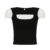 IAMHOTTY Y2K Contrast Patchwork Fake Two-piece Cropped Top Women’s Summer Chic Elegant Short Sleeve T-shirts French Cute Tees