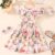 2024 Dress Baby Girl Kids Clothes Children’s Summer Cute Short Sleeve Cute Casual Floral Toddler Princess Dress 2 3 4 5 6 Years