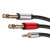 6 Ft Twin Male 1/4″ 6.35mm Mono Jack to Male 1/8″ 3.5mm Stereo Jack Cable 1.8m