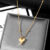 IPARAM 316L Stainless Steel Gold Color Heart Pendant Necklace For Women New Trend Girls Clavicle Chain Jewelry Festive Gifts