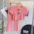 Skin-friendly And Breathable Girls Chic Suits Sweet And Stylish Girls T-shirt And Trousers Suits Girls Fashion Two-piece Set