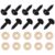 10Pcs/Pack New 6mm/8mm/10mm Teddy Bear Plush Doll Eyeballs DIY Plastic Mini Black Nose Eyes Craft Dolls Toys Accessories