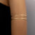 Vintage Simple Adjustable Upper Arm Cuff Bracelet Glossy Gold Plated Metal Armlet for Women Minimalist Open Armband Body Jewelry