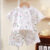 2024 New Summer Kids Clothes for Girls Short Sleeve T-shirt Tops+shorts Cartoon Children’s Clothing Baby Boys Set