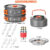 Camping Travel Equipment Tableware Cookware Kit Pots Burner Gas Stove Accessories Kitchen Utensils Sets Picnic BBQ Supplies