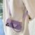 Korean Crossbody Lanyard Necklace Strap Card Holder Purple Case for iPhone 15 11 12 13 14 Pro Max 15 Plus Max Coin Purse Cover