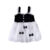 1-4T Summer Baby Girl Princess Dress Sleeveless Bowknot Toddler Girl Birthday Party Dress Black White Infant Girl Sling Dresses