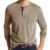 Men’s Henley Collar Long Sleeved T-shirts Solid Casual Top Single Breasted Pocket TShirt Soft Comfy Bottoming Shirt for Autumn
