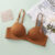 Printed Lingerie Women Gathered Anti-sagging Thin Cup Bra One-piece Comfortable Top Support No Steel Ring Underwear