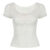 CIBBAR Sweet White T-shirt Fairycore Puff Sleeve Square Collar Crop Top Women Summer Casual Cute Lace Patchwork Shirts y2k Retro