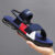 Slippers man summer ankle wrap shoes slip-resistant slide sandals summer male slippers beach Water Shoes Zapatillas Hombre Blue