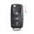 KEYYOU 10PCS 2/3/4 Buttons For Skoda Octavia VW Volkswagen Golf Mk6 Tiguan Polo Passat CC SEAT Flip Car Key Case Shell HU66
