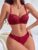 Transparent Floral Two Pieces Bras Panties Set Clothing Sexy Underwire Push Up Lingeries For Women A2123