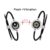 totwoo Long Distance touch Light up&Vibrate Bracelets for Couples, Long Distance Relationship Gifts Smart Sun&Moon Love Bracelet