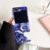 For Samsung Galaxy Z Flip 5 4 3 Case Cartoon Floral Moon Star Pattern Painted Transparent Silicone Folding Shockproof Hard Cover