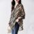 3/4 Sleeve Striped Sunscreen Women Chiffon Shirt New Zebra Pattern Loose Shirt Casual Cover Belly Slimming Top