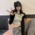 Spring Y2k Vintage Crop Top Long Sleeve T Shirts Women Harajuku Kpop Aesthetic Graphic Tees Patchwork Korean Fashion