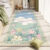 VIKAMA Crystal Pile Carpet Small Fresh Flowers Living Room Washable Non-Slip Dirty Resistant Mats Bedroom Bedside Rugs