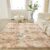 VIKAMA Tie-Dye Plush Carpet 1.3x2FT Living Room Soft Girls Bedroom Bed Blanket Children’s Room Decorative Non-Slip Floor Mat