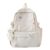 Creative Bear Pendant Solid Color Backpack Badge Large Capacity Students School Bag Storage Bag Shoulder Bag Students