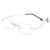 Myopia Glasses with Green Coating for Men and Women, Ultralight Frame, No Artificial Rimless