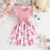 Dress For Kids 4-7 Years old Cotton Ruffled Sleeveless Floral Princess Dresses Ootd For Baby Girl
