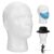 Man Styrofoam Mannequin Head Model Hat Display Stand Black 48.5cm Head Circumference Accessories 12.6inch Tall DIY Stable Base