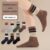 4 Pairs Of Men’s Vintage Striped Crew Socks, Thermal Breathable Comfy Socks For Men’s Wearing, Autumn & Winter