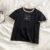 1pc Insert Color Slim-fit Short Sleeve Summer New Base Shirt Student Casual Korean Version Top