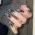 Black Long Coffin Shape Fake Nail Ballet Reusable Adhesive Acrylic Press on Set Nails Artificial False Nails Art Tips Women Gift