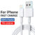 PD 30W USB A Cable For Apple iPhone 14 13 11 12 Pro Max XS XR X 7 8 Plus Fast Charging 2M USB C Data Cables Charger Accessories