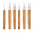 6PcsSet 05075MM needle crochet hooks set Bamboo handle hair braiding tools dreadlocks hair crocheting needles set