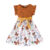 Dress For Kids 37 Years old Ruffled Sleeve Butterfly Floral Tulle Cute Princess Formal Dresses with Belt Ootd For Baby Girl