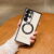Plating Magnet Clear Phone Case Cover For Samsung Galaxy S23 Plus S21 FE S22 Plus