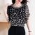 2024 Fashion Style Embroidery Shirt Female Chiffon Pattern Short Sleeve Womens Top Retro Design Casual Thin Shirts Top